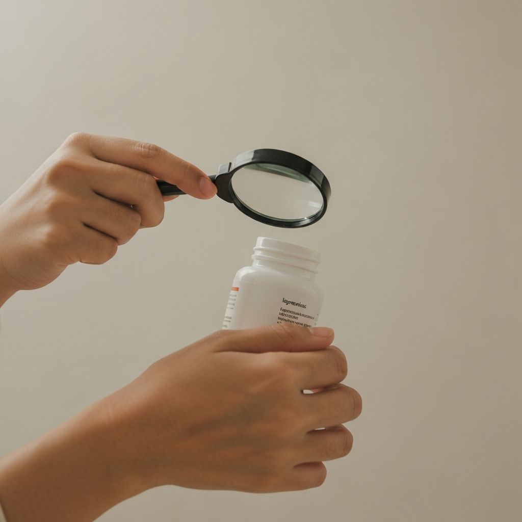 Mirno branje sestave dodatkov